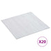 Plăci de pardoseală autoadezive 30,5 x 30,5 cm 20 pcs PVC Alb - WALTI WALTI