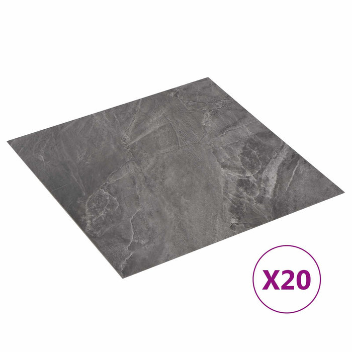 Plăci de pardoseală autoadezive 30,5 x 30,5 cm 20 pcs PVC Negru - WALTI WALTI