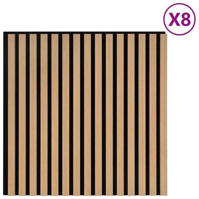 Panouri de perete 8 pcs natural 60,5 x 60 cm - WALTI WALTI