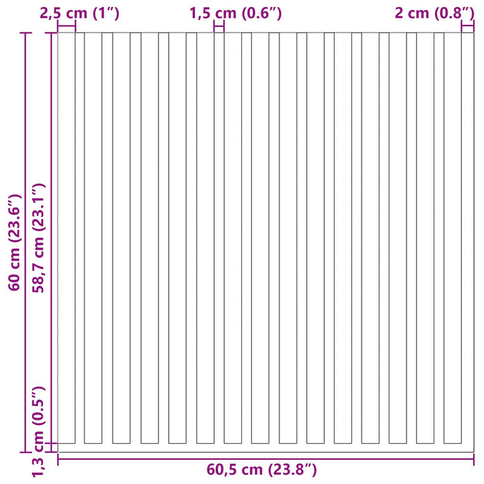 Panouri de perete 8 pcs Gri 60,5 x 60 cm - WALTI WALTI