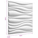 Panouri de perete 12 pcs Alb 50 x 50 cm - WALTI WALTI