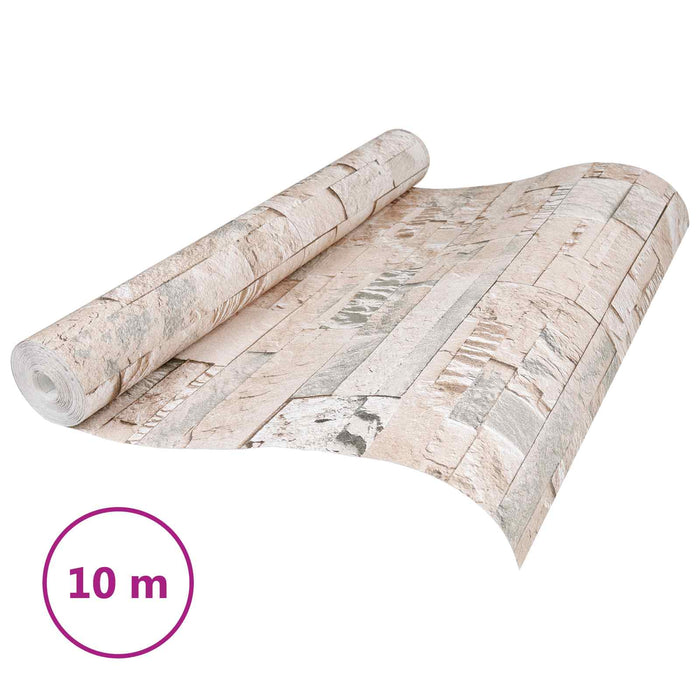 Tapet 3D cu Piatră Bej 10 x 0,53 m Țesătură Netesută - WALTI WALTI