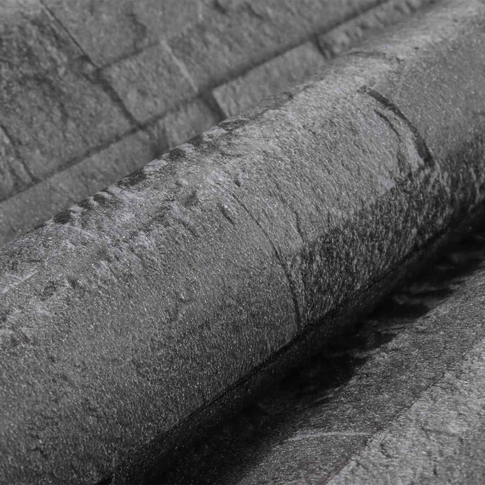 Tapet 3D cu Piatră Negru 10 x 0,53 m Țesătură Netesută - WALTI WALTI