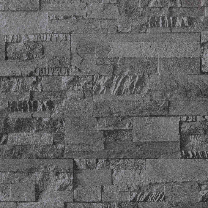 Tapet 3D cu Piatră Negru 10 x 0,53 m Țesătură Netesută - WALTI WALTI