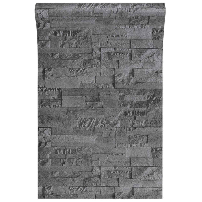 Tapet 3D cu Piatră Negru 10 x 0,53 m Țesătură Netesută - WALTI WALTI