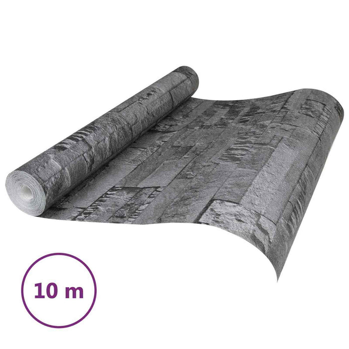 Tapet 3D cu Piatră Negru 10 x 0,53 m Țesătură Netesută - WALTI WALTI