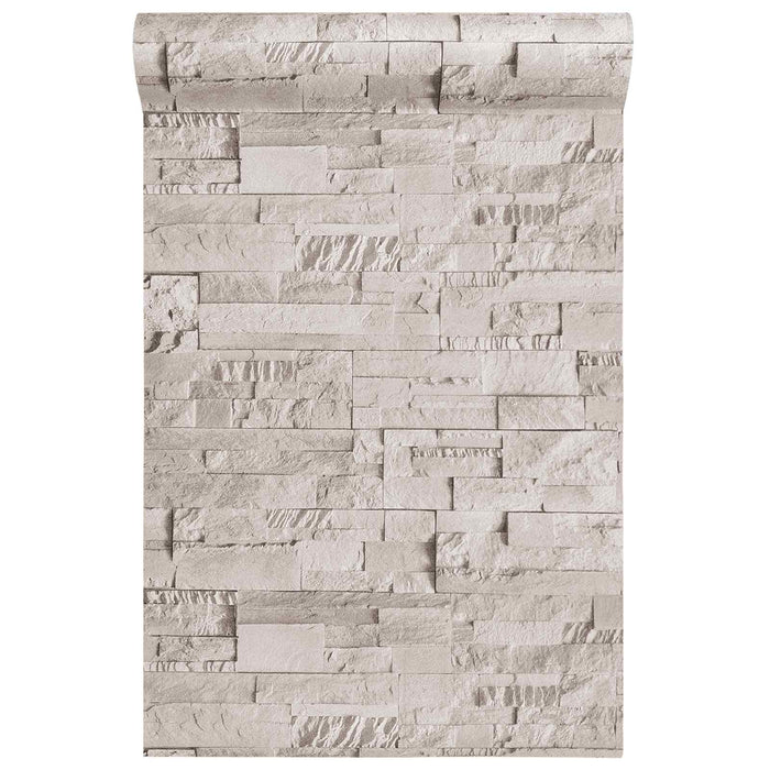 Tapet 3D cu Piatră Crem 10 x 0,53 m Țesătură Netesută - WALTI WALTI