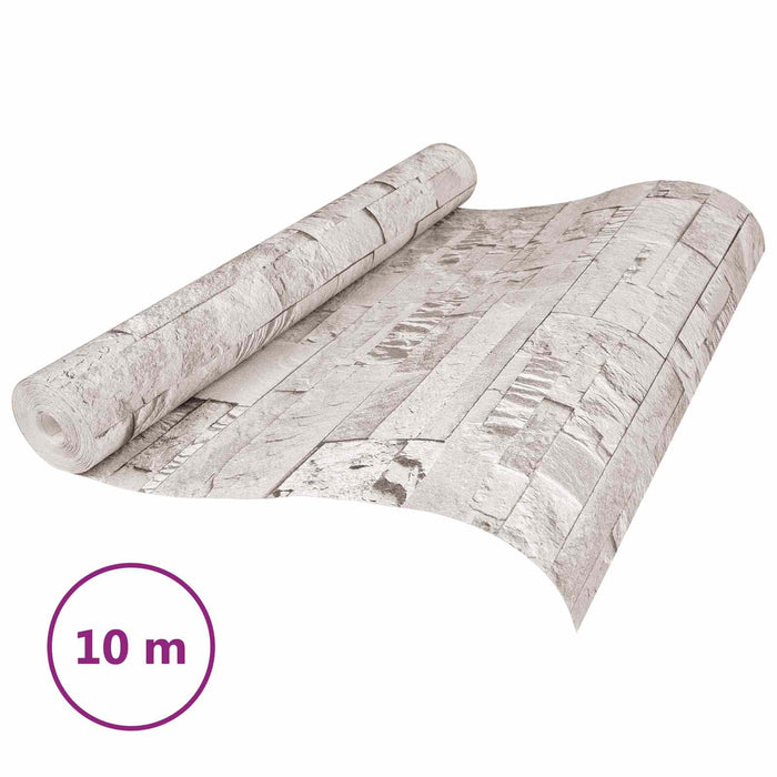 Tapet 3D cu Piatră Crem 10 x 0,53 m Țesătură Netesută - WALTI WALTI