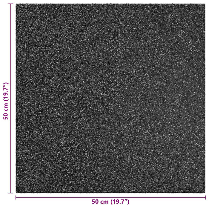 Plăci de Protecție la Cădere 6 pcs Negru 50 x 50 cm Cauciuc - WALTI WALTI