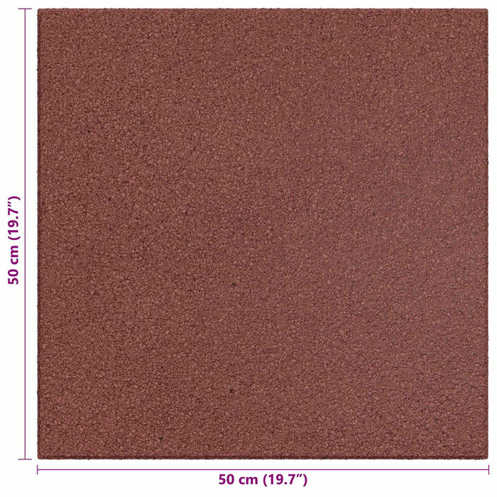 Plăci de Protecție la Cădere 6 pcs Roșu 50 x 50 cm Cauciuc - WALTI WALTI