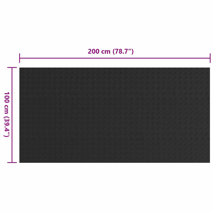 Mat pentru Podea Negru 1 x 2 m Cauciuc - WALTI WALTI
