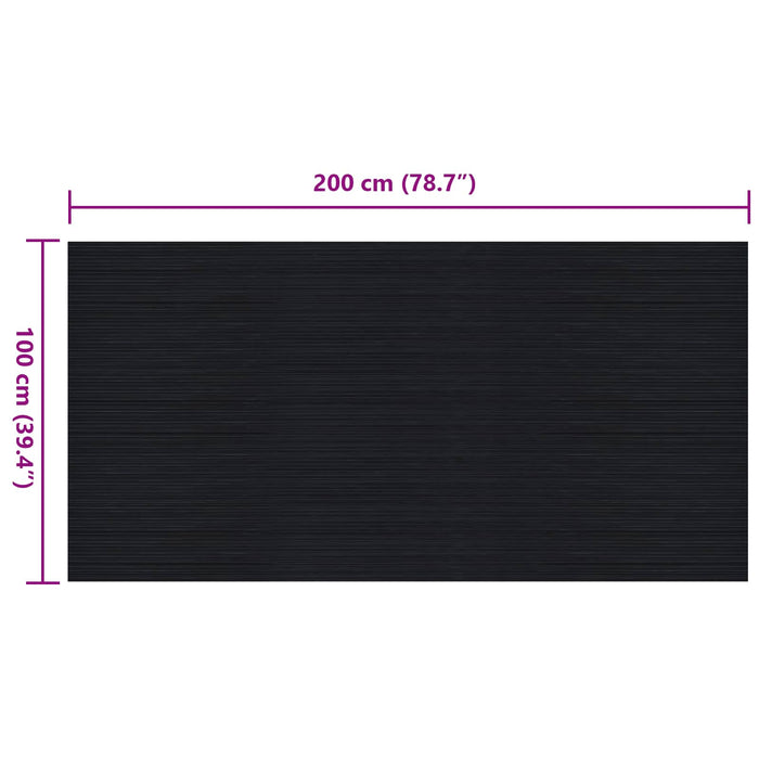 Mat pentru Podea Negru 1 x 2 m Cauciuc - WALTI WALTI