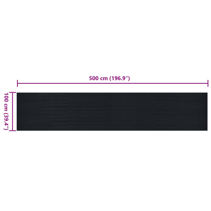 Mat pentru Podea Negru 1 x 5 m Cauciuc - WALTI WALTI