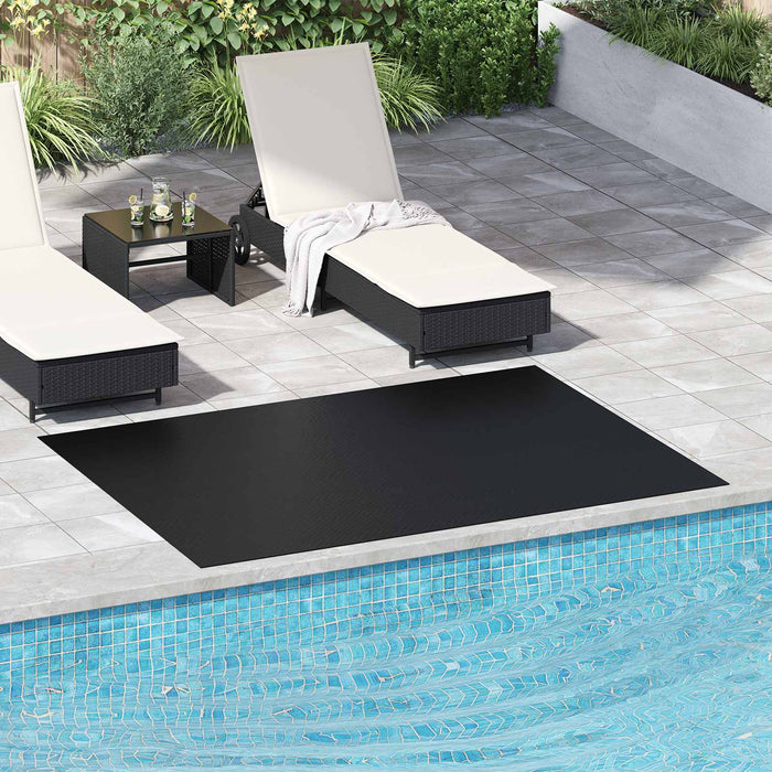 Mat pentru Podea Negru 1,5 x 2 m Cauciuc - WALTI WALTI