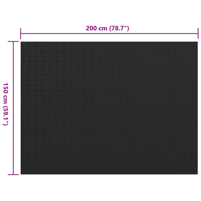 Mat pentru Podea Negru 1,5 x 2 m Cauciuc - WALTI WALTI