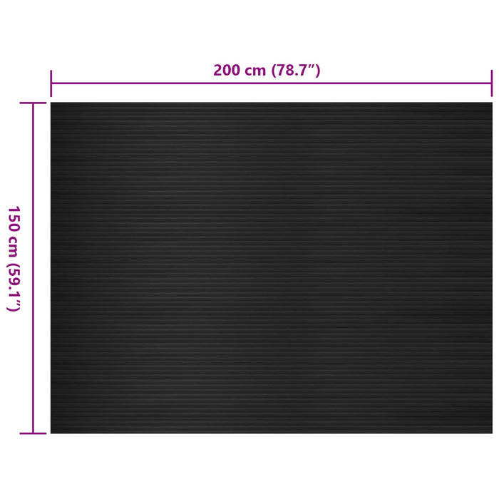 Mat pentru Podea Negru 1,5 x 2 m Cauciuc - WALTI WALTI