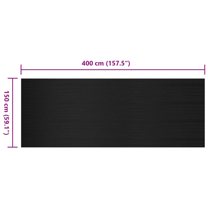 Mat pentru Podea Negru 1,5 x 4 m Cauciuc - WALTI WALTI