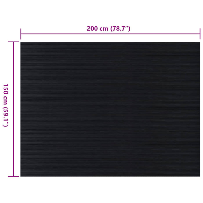 Mat pentru Podea Negru 1,5 x 2 m Cauciuc - WALTI WALTI