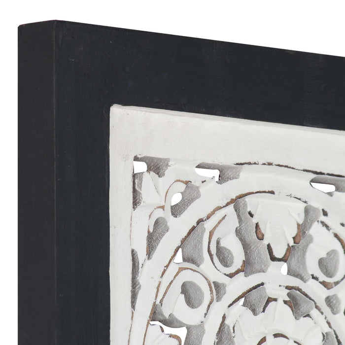 Decorațiuni Artă Negru și Alb 40 x 40 x 1,5 cm Lemn prelucrat - WALTI WALTI