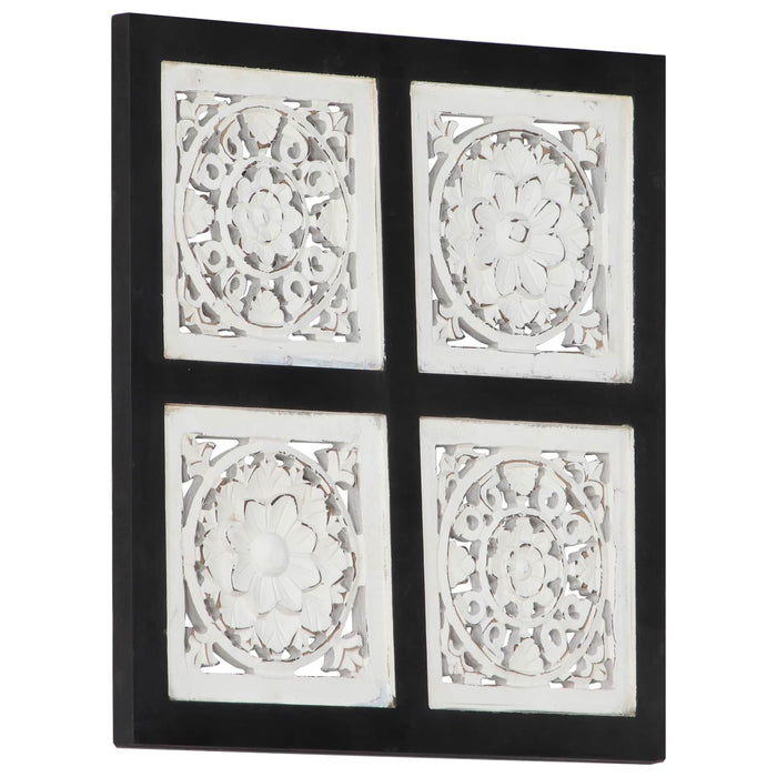 Decorațiuni Artă Negru și Alb 40 x 40 x 1,5 cm Lemn prelucrat - WALTI WALTI