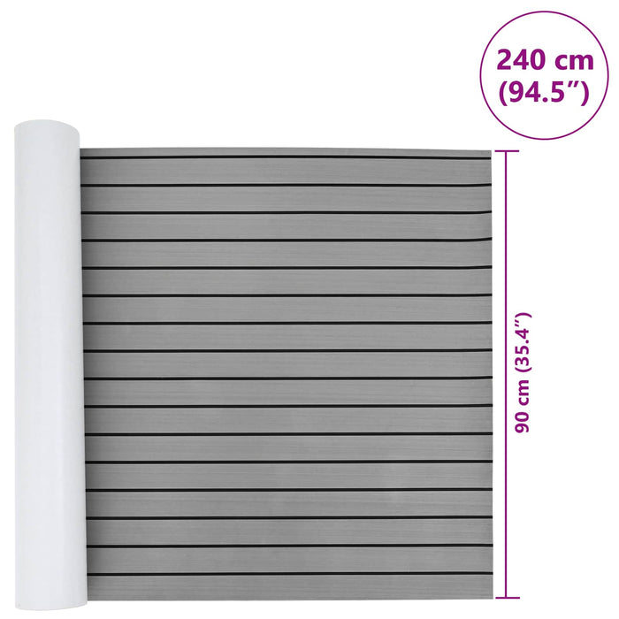 Covor pentru Bărci Dungi Gri deschis și negru 240 x 90 cm EVA - WALTI WALTI