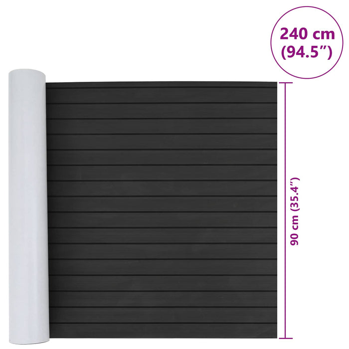 Covor pentru Bărci Dungi Gri Închis și Negru 240 x 90 cm EVA - WALTI WALTI