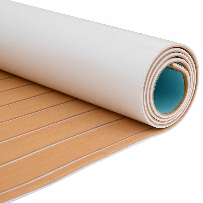 Covor pentru Bărci Dungi Maro și alb 240 x 90 cm EVA - WALTI WALTI