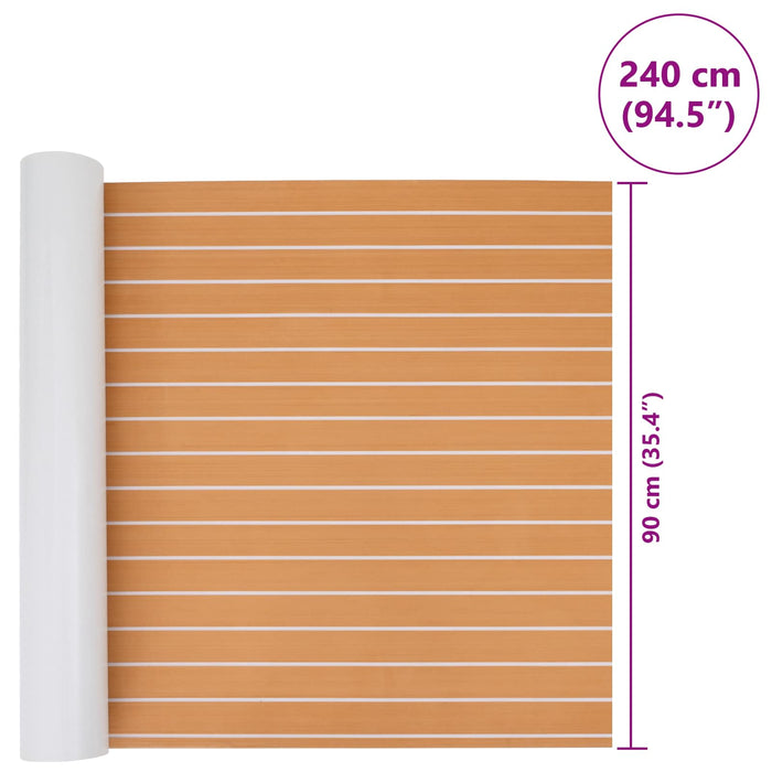 Covor pentru Bărci Dungi Maro și alb 240 x 90 cm EVA - WALTI WALTI