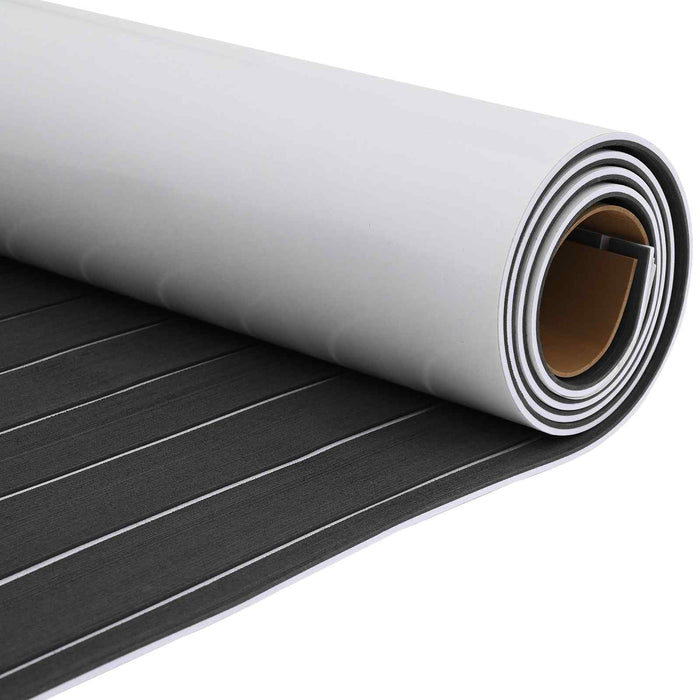 Covor pentru Bărci Dungi Gri închis și alb 240 x 90 cm EVA - WALTI WALTI
