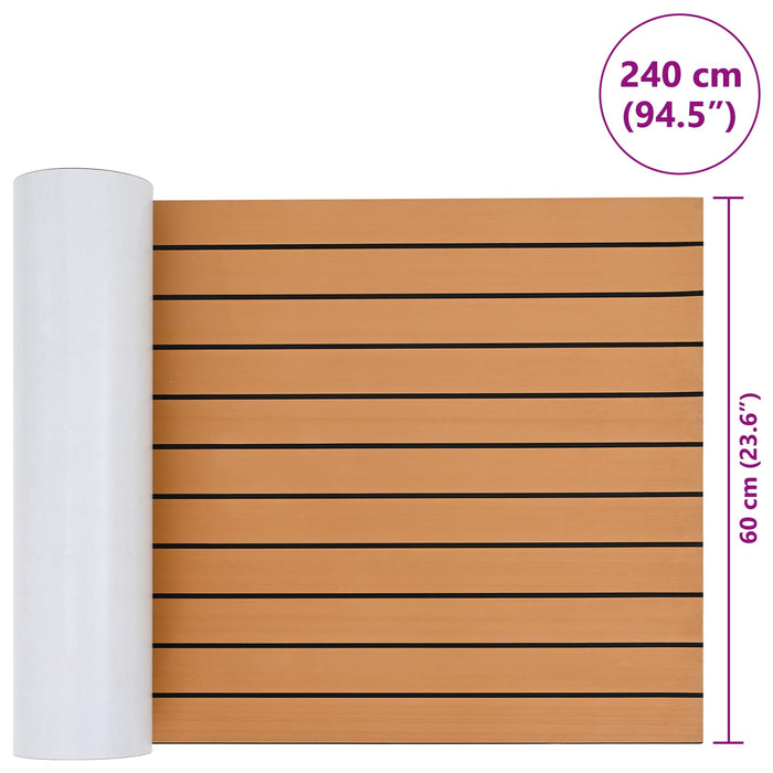 Covor pentru Bărci Dungi Maro și negru 240 x 60 cm EVA - WALTI WALTI