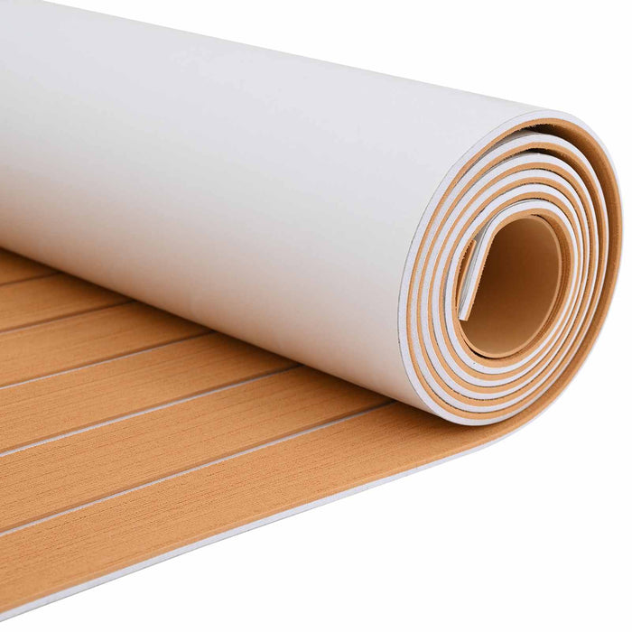 Covor pentru Bărci Dungi Maro și alb 240 x 60 cm EVA - WALTI WALTI
