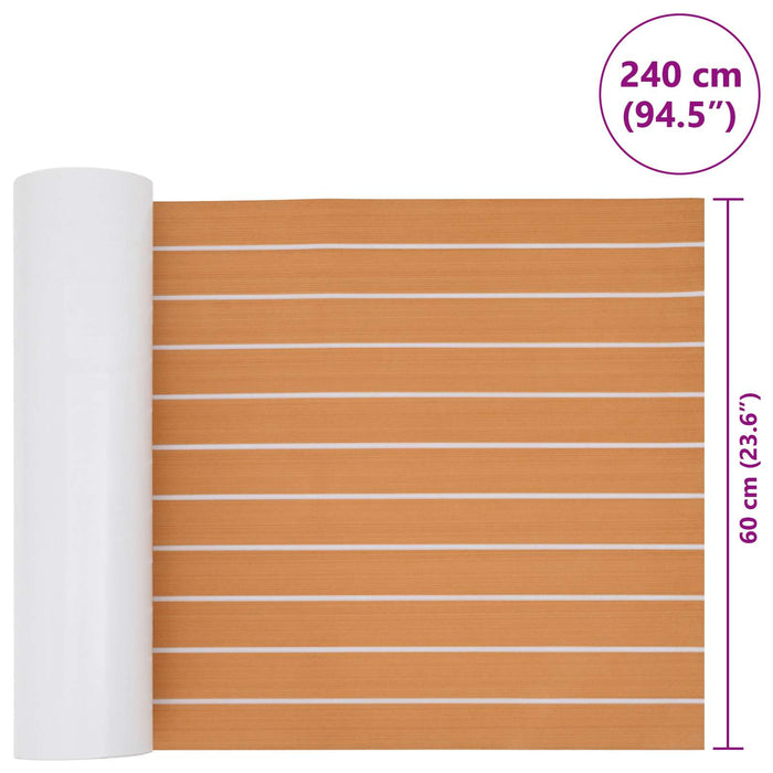 Covor pentru Bărci Dungi Maro și alb 240 x 60 cm EVA - WALTI WALTI