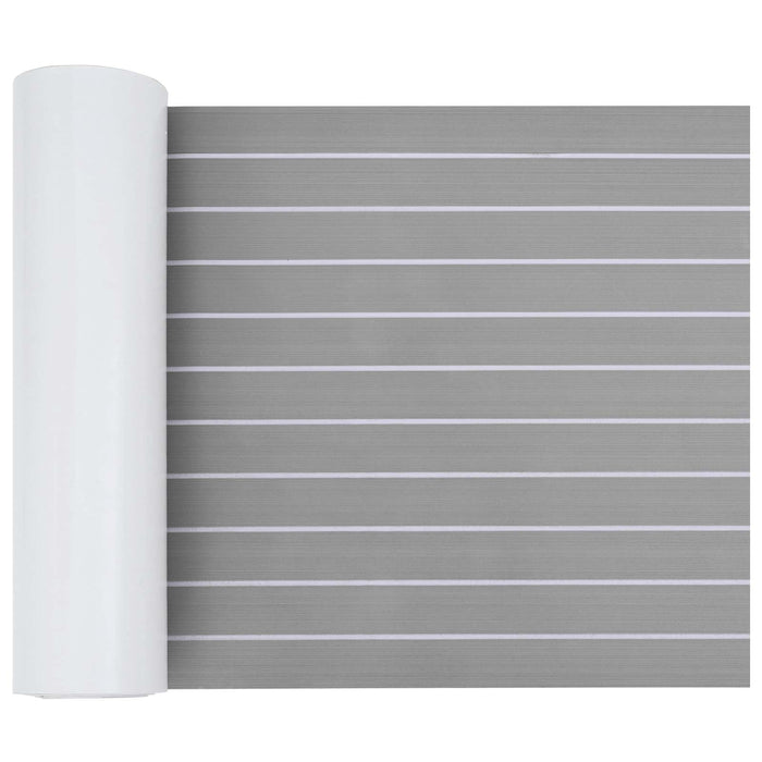 Covor pentru Bărci Dungi Gri deschis și alb. 240 x 60 cm EVA - WALTI WALTI