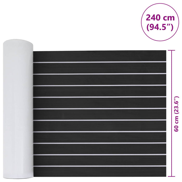 Covor pentru Bărci Dungi Gri închis și alb 240 x 60 cm EVA - WALTI WALTI