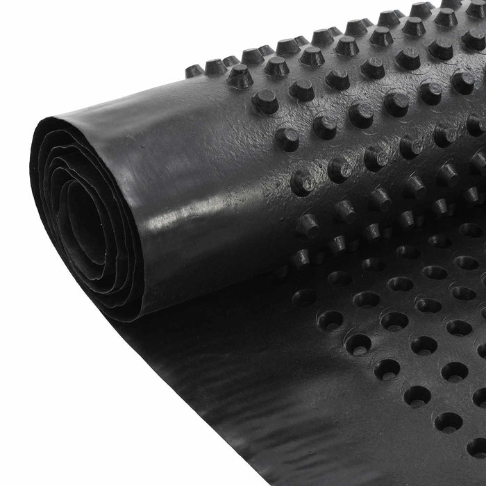 Foie de drenaj cu striații Negru 1 x 10 m HDPE - WALTI WALTI