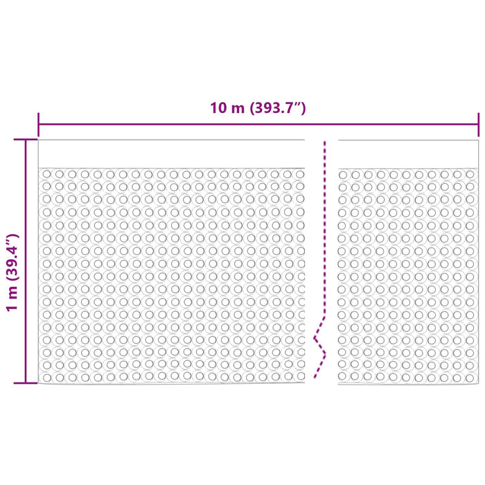 Foie de drenaj cu striații Negru 1 x 10 m HDPE - WALTI WALTI