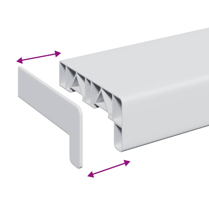 Prag de fereastră Alb 120 x 10 x 4,5 cm PVC - WALTI WALTI