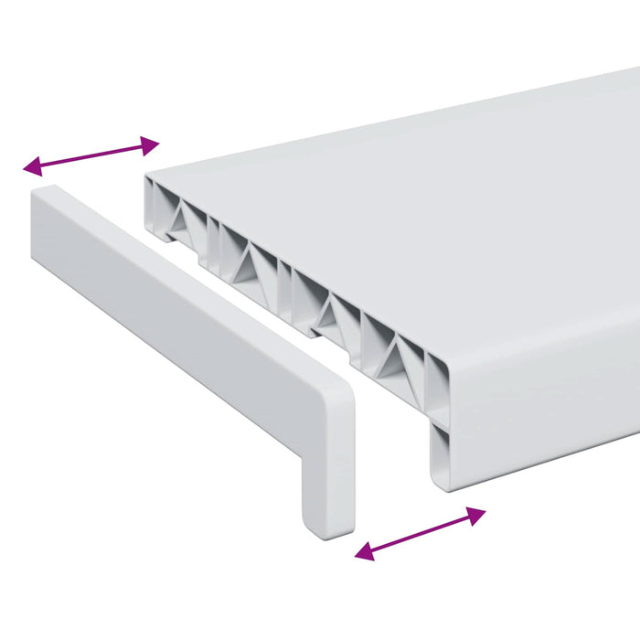 Prag de fereastră Alb 60 x 20 x 4,5 cm PVC - WALTI WALTI