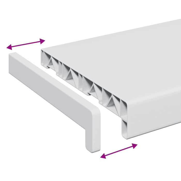 Prag de fereastră Alb 120 x 20 x 4,5 cm PVC - WALTI WALTI