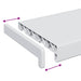 Prag de fereastră Alb 80 x 25 x 4,5 cm PVC - WALTI WALTI