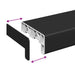 Prag de fereastră Negru cu fibră de lemn 140 x 15 x 4,5 cm PVC - WALTI WALTI