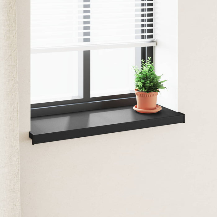 Prag de fereastră Negru cu fibră de lemn 80 x 30 x 4,5 cm PVC - WALTI WALTI