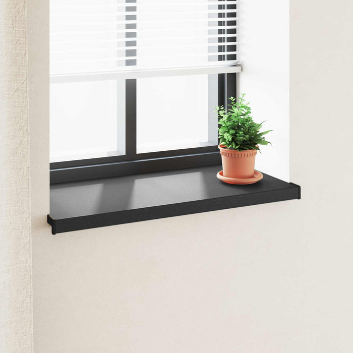 Prag de fereastră Negru cu fibră de lemn 100 x 45 x 4,5 cm PVC - WALTI WALTI