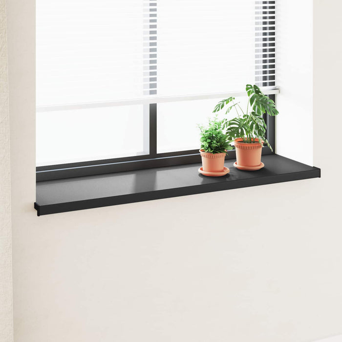 Prag de fereastră Negru cu fibră de lemn 140 x 45 x 4,5 cm PVC - WALTI WALTI