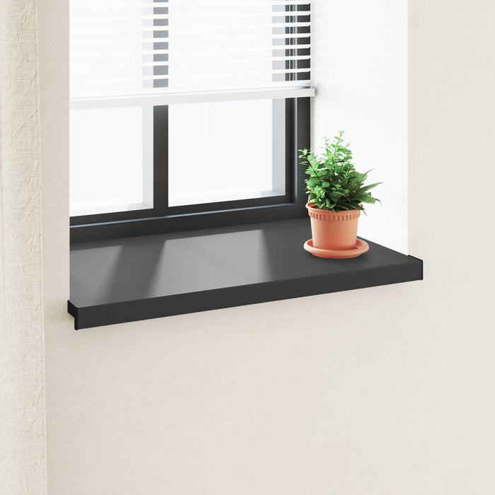 Prag de fereastră Negru cu fibră de lemn 100 x 50 x 4,5 cm PVC - WALTI WALTI