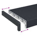 Prag de fereastră Antracit cu fibră de lemn 80 x 20 x 4,5 cm - WALTI WALTI