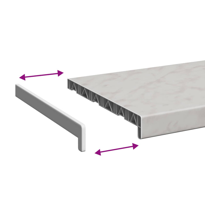 Prag de fereastră Textură de marmură 60 x 35 x 4,5 cm PVC - WALTI WALTI