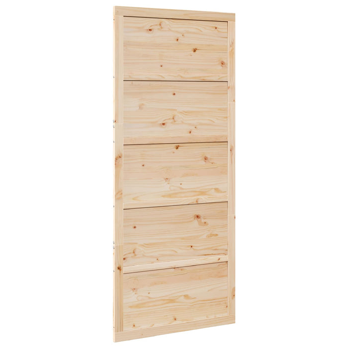 Ușă hambar natural 90 x 2,5 x 208 cm Lemn masiv de pin - WALTI WALTI