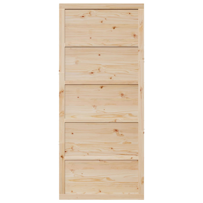 Ușă hambar natural 90 x 2,5 x 208 cm Lemn masiv de pin - WALTI WALTI
