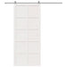 Ușă hambar Alb 90 x 2,5 x 208 cm Lemn masiv de pin - WALTI WALTI